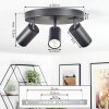 Foren ceiling light, ceiling spotlight LED black, 3-light sources, Colour changer