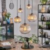 Koyoto hanging light, globe light, pendant light Amber, clear, 5-light sources