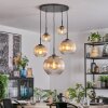 Koyoto hanging light, globe light, pendant light Amber, clear, 5-light sources
