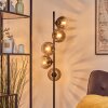 Koyoto globe light, floor lamp clear, Smoke-coloured, 5-light sources