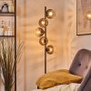 Koyoto globe light, floor lamp clear, Smoke-coloured, 5-light sources