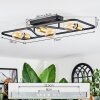 Moral ceiling light brass, black, 3-light sources
