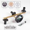 Koyoto ceiling light, globe light gold, black, 3-light sources