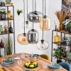 Apedo hanging light, pendant light Amber, clear, Smoke-coloured, 6-light sources