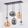 Apedo hanging light, pendant light Amber, clear, Smoke-coloured, 6-light sources