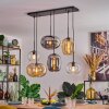 Apedo hanging light, pendant light Amber, clear, Smoke-coloured, 6-light sources