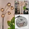 Ripoll globe light, floor lamp Smoke-coloured, 5-light sources