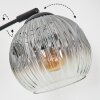 Ripoll globe light, floor lamp clear, Smoke-coloured, 5-light sources