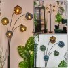 Ripoll globe light, floor lamp blue, gold, green, 5-light sources