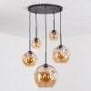 Ripoll hanging light, globe light, pendant light Amber, 5-light sources