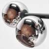 Koyoto ceiling light, globe light chrome, Smoke-coloured, 8-light sources
