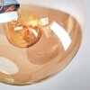 Gastor ceiling light, globe light Amber, 4-light sources