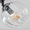 Koyoto ceiling light, globe light Amber, clear, Smoke-coloured, 4-light sources