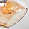 Koyoto ceiling light, globe light Amber, 4-light sources
