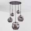 Ripoll hanging light, globe light, pendant light Smoke-coloured, 5-light sources