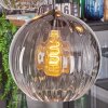 Koyoto hanging light, globe light, pendant light clear, Smoke-coloured, 5-light sources