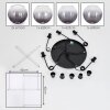 Koyoto hanging light, globe light, pendant light clear, Smoke-coloured, 5-light sources