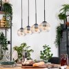 Koyoto hanging light, globe light, pendant light Ecru, black, 4-light sources