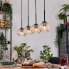 Koyoto hanging light, globe light, pendant light Ecru, black, 4-light sources
