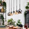 Ripoll hanging light, globe light, pendant light Ecru, black, 5-light sources