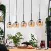 Ripoll hanging light, globe light, pendant light Ecru, black, 5-light sources
