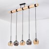Ripoll hanging light, globe light, pendant light Ecru, black, 5-light sources