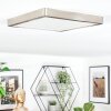 Finsrud bathroom light, ceiling light, Panel LED matt nickel, 1-light source