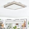 Finsrud bathroom light, ceiling light, Panel LED matt nickel, 1-light source