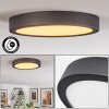 Finsrud bathroom light, ceiling light, Panel LED black, 1-light source