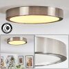 Finsrud bathroom light, ceiling light, Panel LED matt nickel, 1-light source