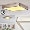 Finsrud bathroom light, ceiling light, Panel LED matt nickel, 1-light source