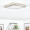 Finsrud bathroom light, ceiling light, Panel LED matt nickel, 1-light source