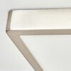 Finsrud bathroom light, ceiling light, Panel LED matt nickel, 1-light source