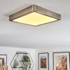 Finsrud bathroom light, ceiling light, Panel LED matt nickel, 1-light source