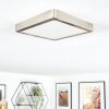 Finsrud bathroom light, ceiling light, Panel LED matt nickel, 1-light source