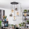 Koyoto hanging light, globe light, pendant light gold, black, 5-light sources