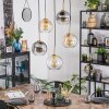 Koyoto hanging light, globe light, pendant light gold, black, 5-light sources
