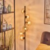 Koyoto globe light, floor lamp Amber, clear, 6-light sources