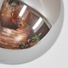 Gastor globe light, floor lamp Amber, Smoke-coloured, 5-light sources