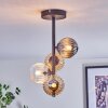Chehalis ceiling light, globe light Amber, clear, Smoke-coloured, 4-light sources