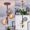 Chehalis ceiling light, globe light Amber, clear, Smoke-coloured, 4-light sources