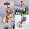 Chehalis ceiling light, globe light Amber, Smoke-coloured, 4-light sources