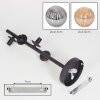Chehalis ceiling light, globe light Amber, Smoke-coloured, 4-light sources
