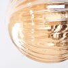 Chehalis ceiling light, globe light Amber, Smoke-coloured, 4-light sources