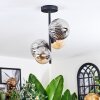 Chehalis ceiling light, globe light Amber, Smoke-coloured, 4-light sources