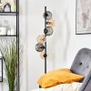 Koyoto globe light, floor lamp Amber, Smoke-coloured, 6-light sources