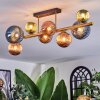 Chehalis ceiling light, globe light gold, black, 8-light sources