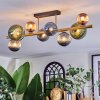 Chehalis ceiling light, globe light gold, black, 8-light sources
