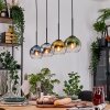 Koyoto hanging light, globe light, pendant light Ecru, black, 4-light sources
