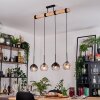 Koyoto hanging light, globe light, pendant light Ecru, black, 4-light sources